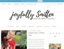 Tablet Screenshot of joyfullysmitten.com